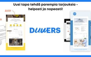 Kuvassa Duuers-tarjoustyökalun käyttöliittymä