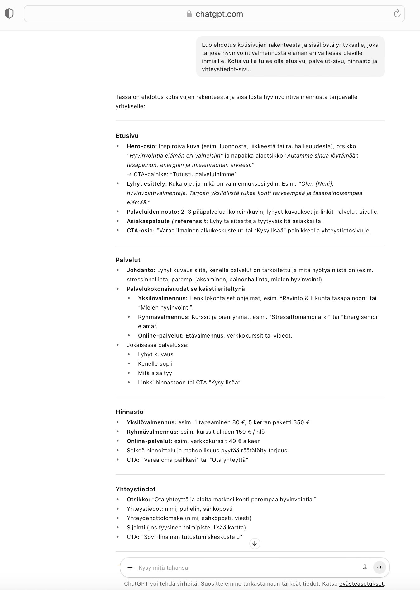 chatgptsivustorakenne