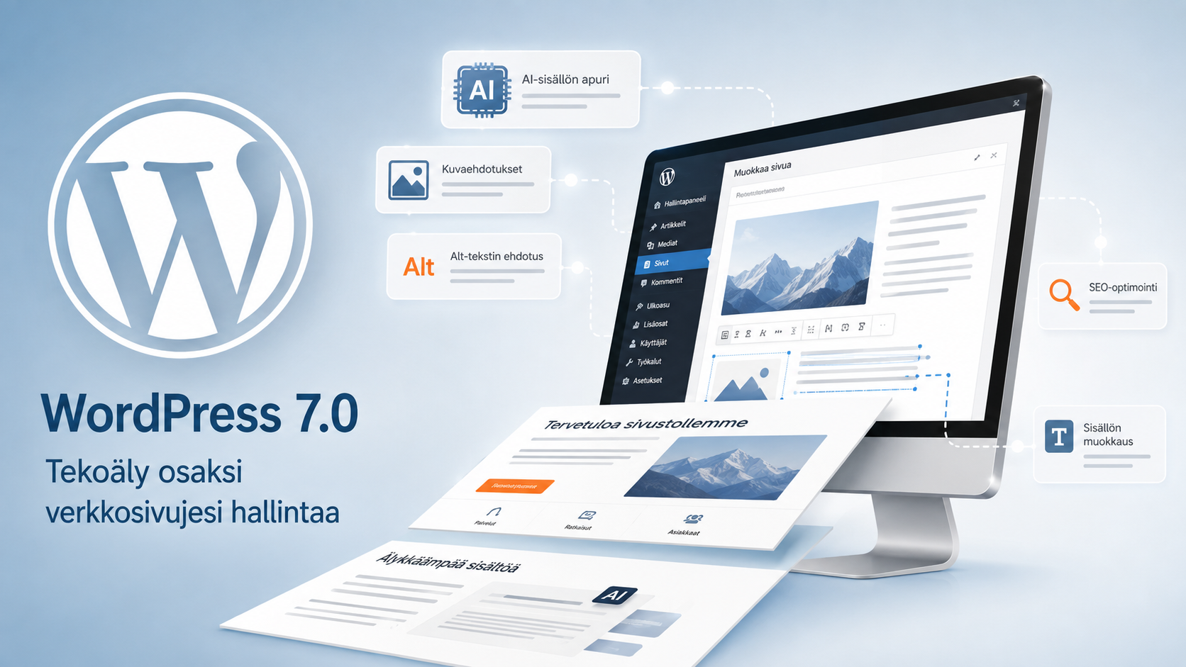WordPress 7.0 ja tekoäly verkkosivujen ylläpidossa
